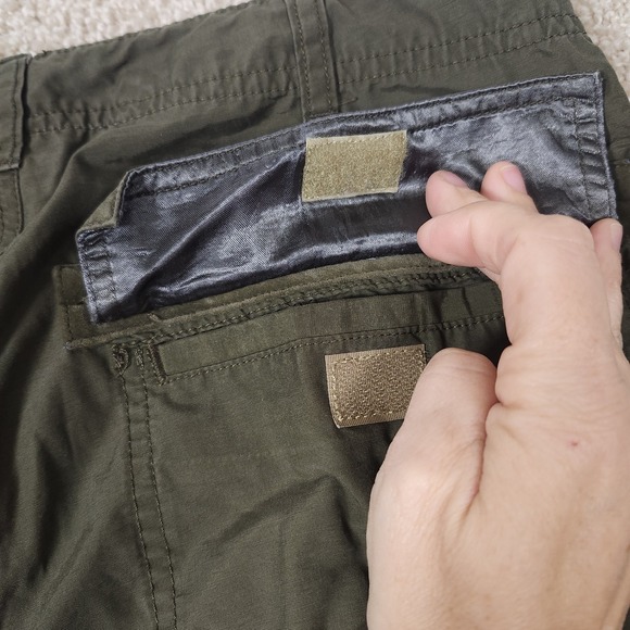 Abercrombie & Fitch Y2K Cargo Pants Women's 4 Olive Green Zip Hem Utility - Picture 9 of 9